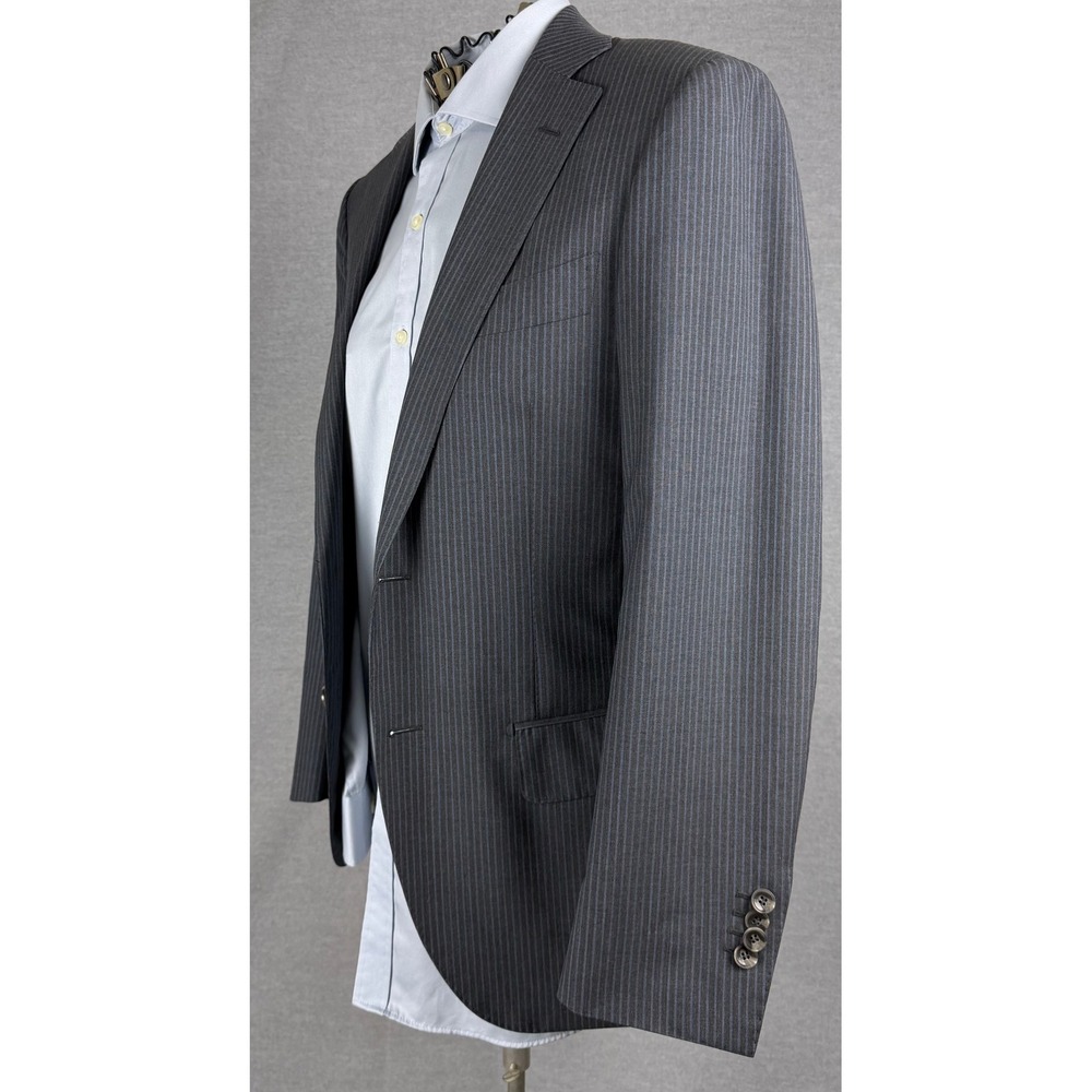 Suitsupply Mens Vitale Barberis Canonico Wool Pinstripe Blazer Grey 1B02A0